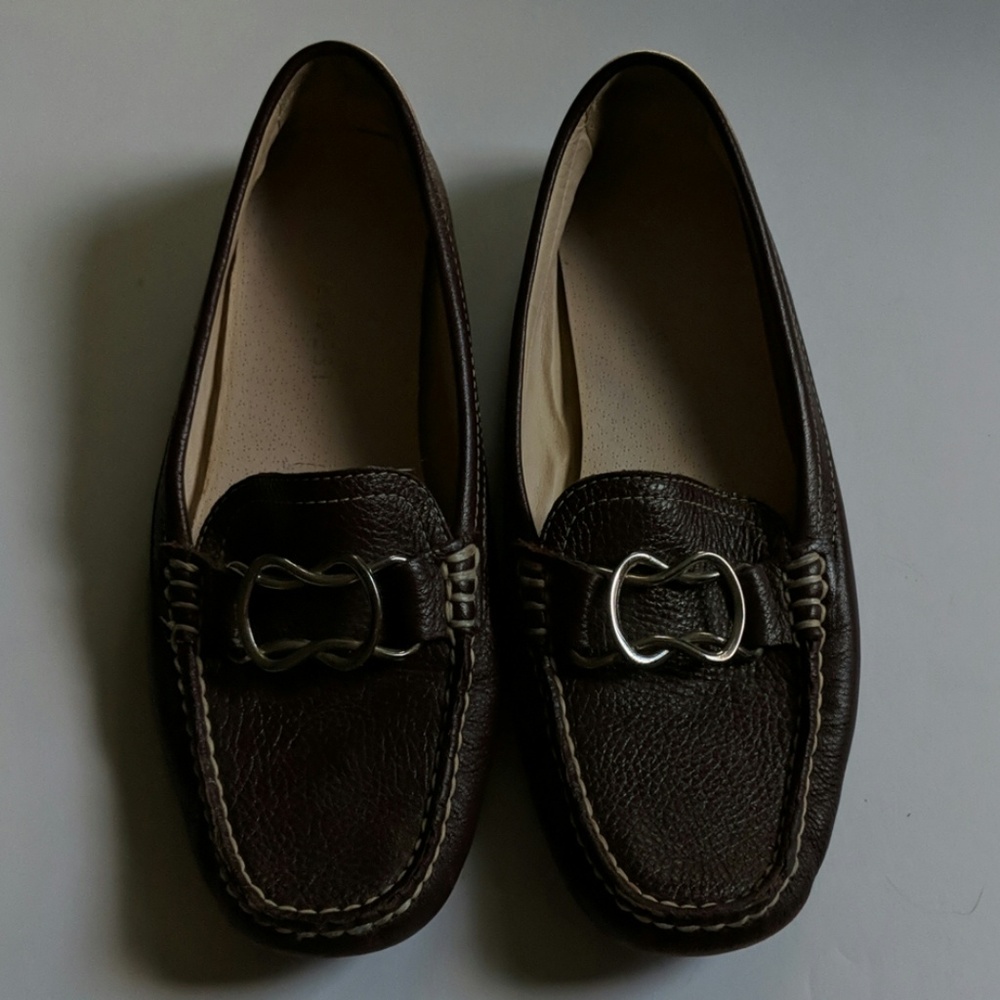 Nine West Brown Leather Loafers